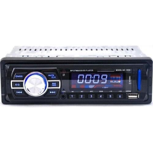 By DHL/Fedex 10pcs Car Radio Audio Stereo Support FM SD MP3 Player AUX-IN USB with 12V Remote Control hot sale 2033