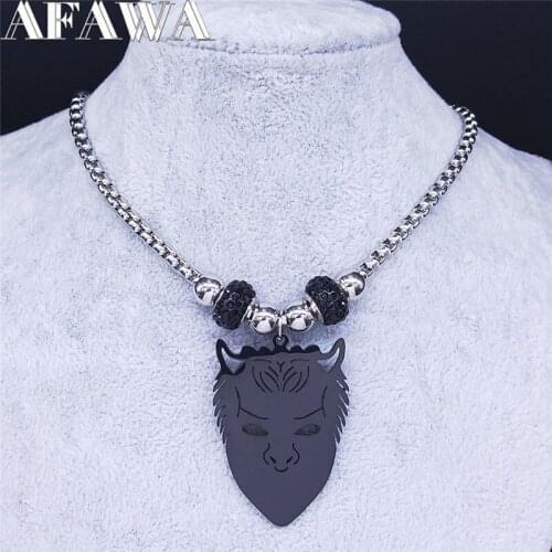 Satan Black Crystal Bead Stainless Steel Chocker Necklace Black Color Women Charm Necklace Jewelry bijoux femme NXS03