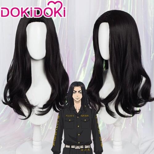 DokiDoki Anime Tokyo Revengers Cosplay Baji Keisuke Wig Black Hair Male Tokyo Revengers Cosplay Baji Keisuke Wig Long Hair