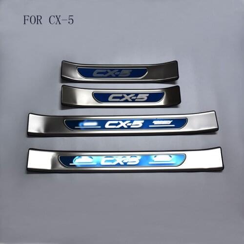 FIT For Mazda CX-5 Cx5 2018 2017 Door Sill Scuff Plate Welcome Pedal Stainless Steel Car Styling Car Accessories