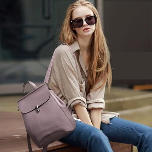 2021 Leather Womens Top Layer Cowhide Backpack Ladies shoulder Bag Genuine Leather Backpacks Casual Leather Backpack