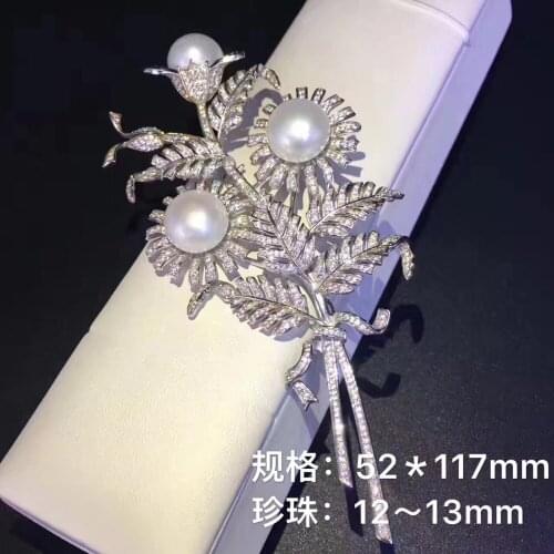 925 sterling silver with cubic zircon and fresh water pearl daisy brooch pins marguerite fine women jewelry free shipping