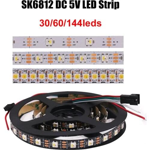 DC 5V SK6812 LED Strip RGBW RGBCW RGBNW WWA 4 in 1 Similar WS2812B 30 60 144 LEDs Individual Addressable Led Light Lamp