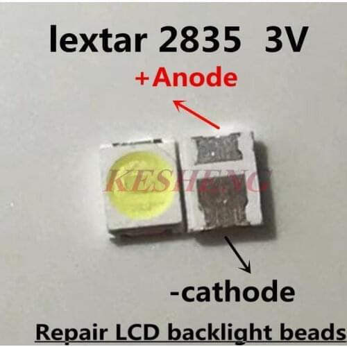 50PCS/Original LEXTAR 2835 3528 1210 3V 1w-2W SMD LED For Repair TV Backlight Cold white LCD Backlight LED