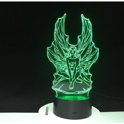 3D Led Fairy Night Light Lamp Angle Effect Lightings For Children Bedroom Lampara 7/16 Colors Changing Night Light 2808