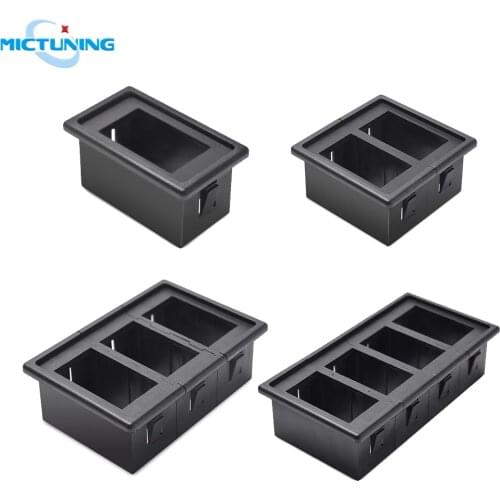 MICTUNING High Quality Rocker Switch Holder Panel Housing Kit Fireproof Auto Parts Accessories for Vehicles Marine Boats SUV ATV