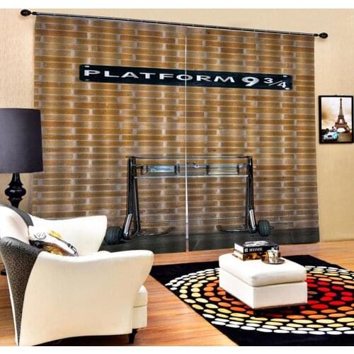 Yellow brick curtains 3D Window Curtain 3d print Luxury Blackout For Living Room Beautiful Photo Fashion Customized