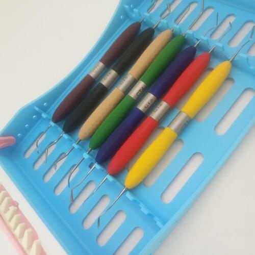 1 set high quality Dental resin filler Aesthetic restoration kit LM Resin knife Plastic dresser with silicone handle DEASIN