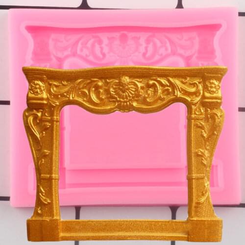 3D Frame Cake Border Silicone Molds Relief Cupcake Topper Fondant Cake Decorating Tools Candy Clay Chocolate Gumpaste Moulds