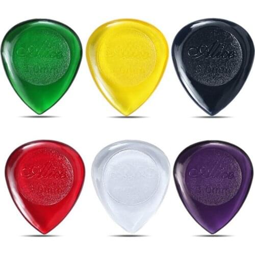 6pcs Alice Stubby Guitar Picks Plectrums Large Stubbies Big Shape Waterdrop Thickness 1mm 2mm 3mm Guitar Accessories