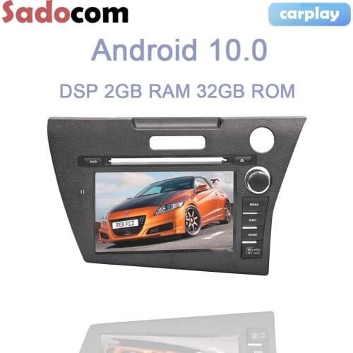 7" DSP 2din Android 10.0 Car DVD player autoradio 32GB ROM 2GB RAM right hand GPS car radio 4.0 carplay for Honda CR-Z 2010 2011