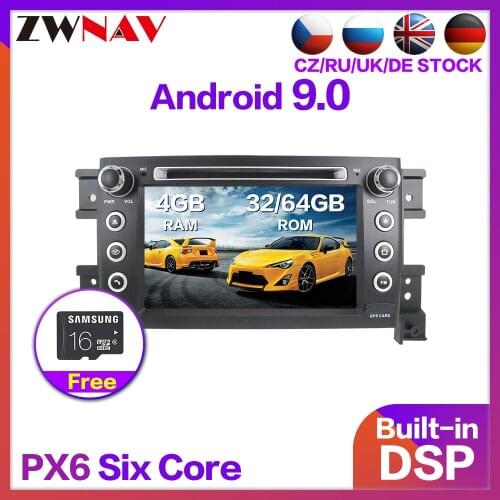 PX6 4G+64G Android 9.0 Car Radio DVD Player Multimedia Stereo For Suzuki Grand Vitara 2005-2012 Audio Video stereo GPS head unit