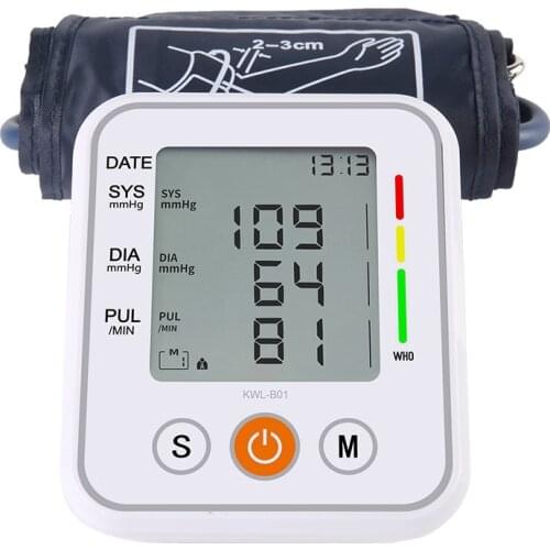 Health Arm Automatic Blood Pressure Monitor BP Sphygmomanometer Pressure Meter Tonometer for Measuring Arterial Pressure