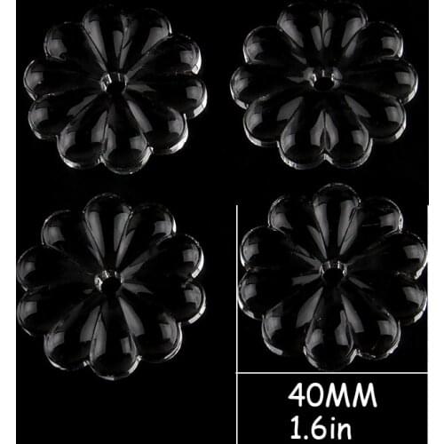 Big Size 40mm/50mm/60mm/70mm Transparent Crystal Flower Beads Spare Loose Rosette Beads Diy Strand Crafts Home Wedding Decor