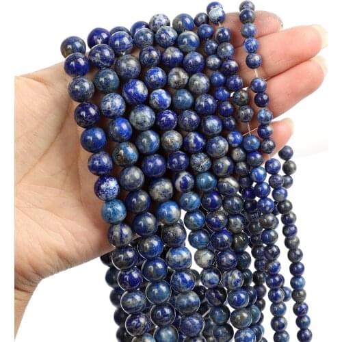 Natural Stone Beads Natural Green Gold Stone Charm Round Loose Beads For Jewelry Making Needlework Bracelet DIY Strand 4-12 MM