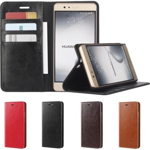 For huawei P9 plus Case Luxury Flip Genuine Leather Phone Cove Fundas Para Coque Capa For huawei P9 plus