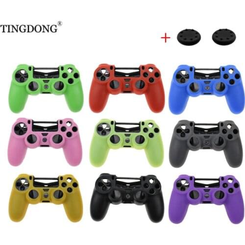 For PS4 Sony Playstation 4 Slim Controller Case Video Game Controller Accessory Soft Silicone Flexible Rubber Shell Cover