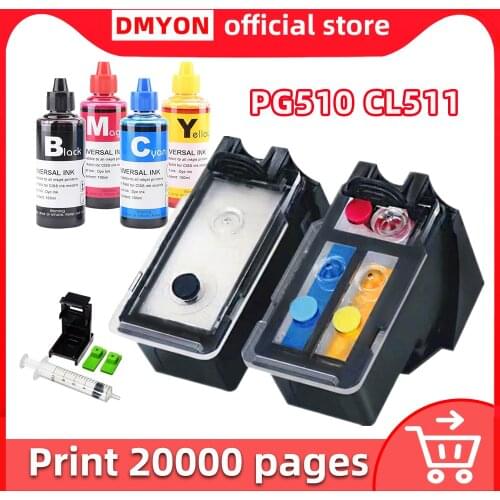 PG510CL511 PIXMA IP2700 IP2702 MP230 MP240 MP250 MP252 MP260 Printer Ink Cartridge Replacement for Canon Inkjet PG510 CL511 XL