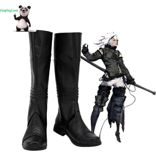 CosplayLove NieR Replicant ver.1.22474487139… Nier Black Shoes Cosplay Long Boots Leather Custom Made