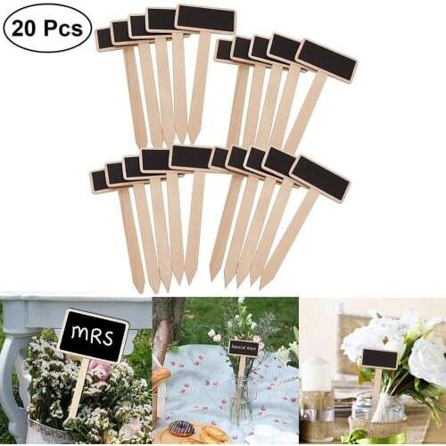 5/10/20Pcs Mini Wooden Chalkboard Plant Markers Creative Blackboard Signs Garden Flowers and Plants Tags Garden Decoration Tools
