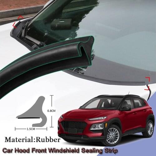 DIY Car Seal Strip Windshied Spoiler Filler Protect Edge Weatherstrip Strips Sticker Auto Accessories For Hyundai Kona 2017-2020