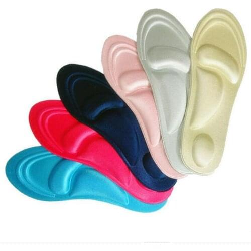 4D Stretch Breathable Deodorant Running Cushion Insoles For Feet Man Women Insoles For Shoes Sole Orthopedic Pad 1Pair