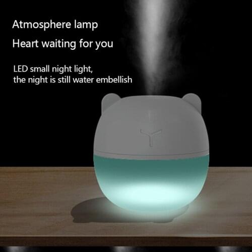 ELOOLE USB Mini Portable Air Humidifier Diffuser Atomizer Purifier With Night Light Fine Spray Mute Humidification For Car Home