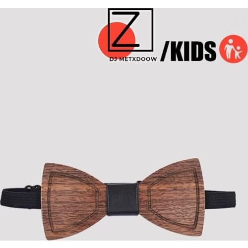 ZDJMEITRXDOOW Geometric for children show Party Suits Wooden stropdas Bow Tie Butterfly baby kids bow tie corbatas seda