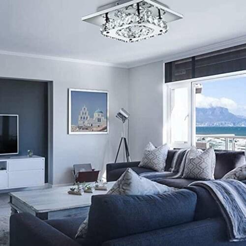 Crystal LED Ceiling Lamp 12W Modern Ceiling Light Indoor Lighting for Living Room Passage Corridor 85-265V