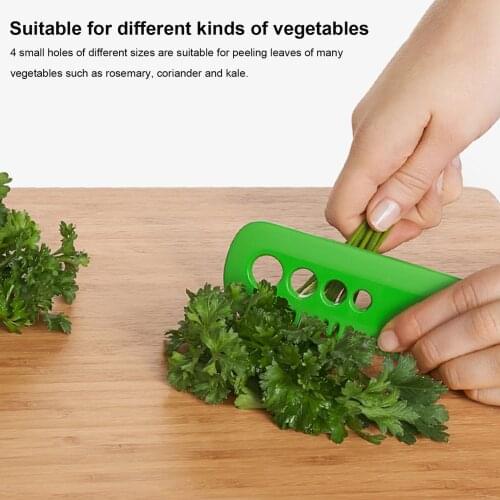 Herb Stripper Mini Leaf Stem Stripping Tool For Basil Taragon Cabbage Chard Collard Greens Herbal Knife Peeler Kitchen Tools