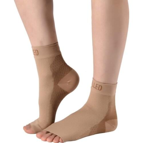 2pcs/pair Ankle Support Socks Compression Foot Ankle Angel Sleeve Plantar Fasciitis Anti Fatigue Men Women Sock Injury Recovery