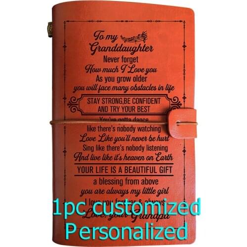 Engraved Leather journal personalized gifts to my husband BJ239 Customized Notebook A5 Dropshipping Supplier US Store Diary