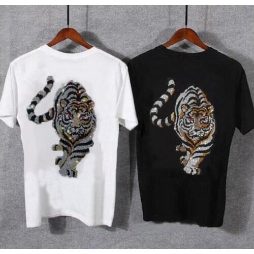 Hot Sale New Fashion Hot drill short Sleeve Shirt Men Slim fit Designer Casual Brand Male tShirt Size M-5XL