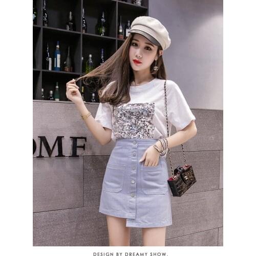 LUXSUNN Denim Skirts For Women