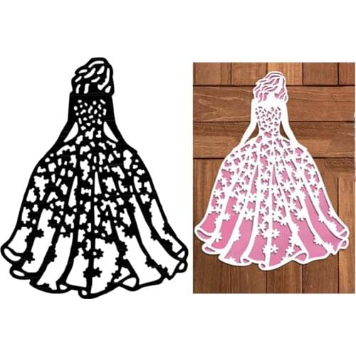 Wavy Hair Princess Girl Metal Cutting Dies Scrapbooking Card Album Photo Making DIY Embossing Crafts Stencil New Die Cut 2021