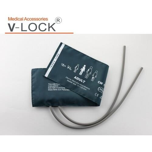 Adult reusable blood pressure cuff nylon coat with two tube