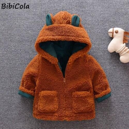 Fashion Cartoon Hooded Outerwear Kids Internal Plus Velvet Warm Girls Coats Thicken Winter Girls Jackets