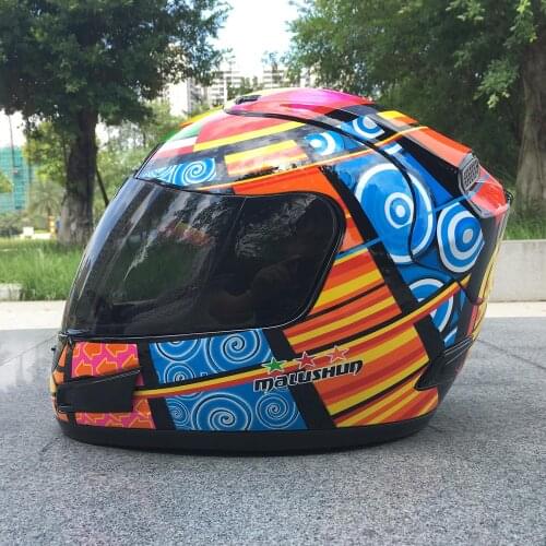 Motorcycle full face helmet men and women racing fog seasons warm MALUSHUN full-cover personality locomotive highway, Capacete