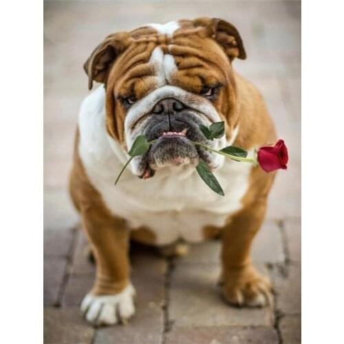 Love.Thanks Animal Dimond Painting Pet Dog Diamond Embroidery Kit Cross Stitch Kits EmbroideryDiamond Painting Kits Full Drill