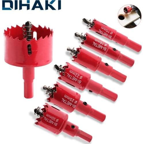 Hole Saw Cutter Center Drill Bit Set 15-50mm M42 HSS Steel Material Power Tool For Wood Aluminum Iron Pipe Tools for Carpentry