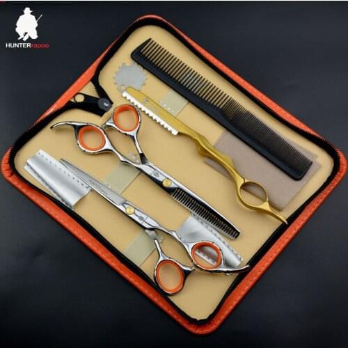 30% Off HT9125 Stainless Steel Hairdresser Scissors Set 5.5" Grooming Shears For Hairdressing Babrer Haircut Scissors kit snips