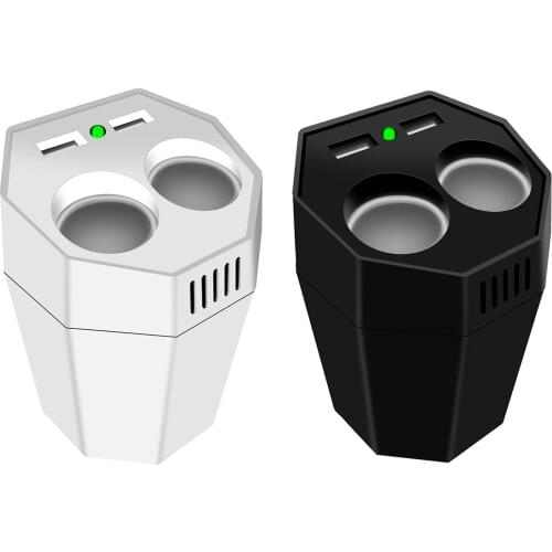 Small Cup Shape Car Power Inverter Socket DC 12V to 110V 220V AC quick charge 400W Portable Compact Auto Charger Adapter