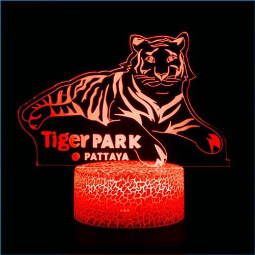 3D Illusion Night Light King of the Forest Tiger Animal Beast Doll Color-changing Toy Children Home Decoration Gift LED Light