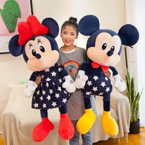 35-95cm Disney Mickey Mouse Minnie Plush Toys Cartoon Stuffed Doll Anime Plush Dolls Pillow Birthday Gifts For Childrens Girls