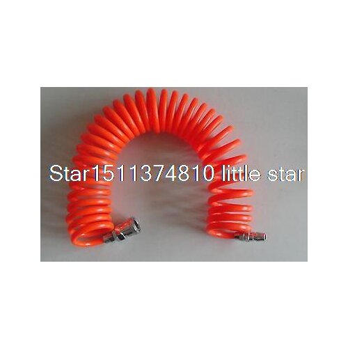 8mm(OD) x 5(ID) PU Recoil Air Tubing Pipe Hose 12m with quick connector