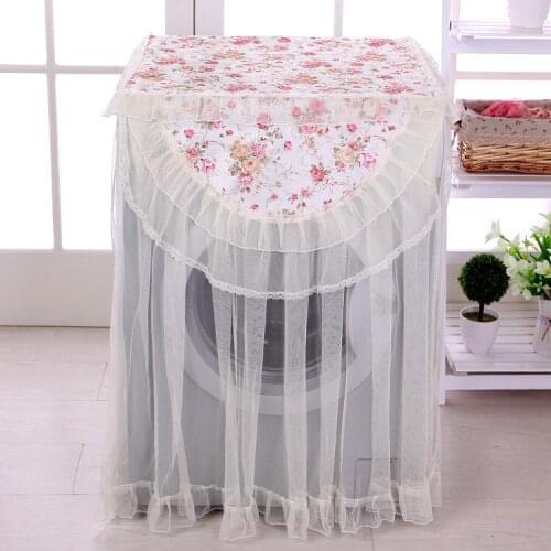 Lace Embroidery Flower Design Washing Machine Dust Proof Cover Home Decor Currency Protector Appliance Protector Case ZH385