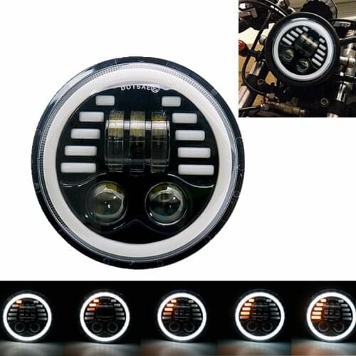 5.75 inch 5 3/4" LED Headlights Halo DRL for cars and motorcycle Sportster Speed Tripl & Street Triple