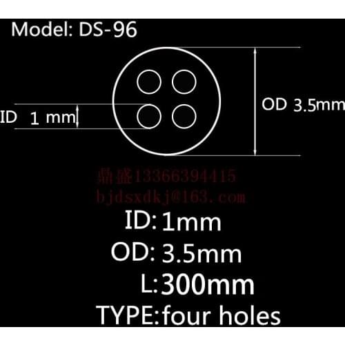 99.5%Al2O3 High Thermal Corundum Tube OD3.5*ID1.0mm/Round Four-Bore Alumina Tube/Insulating Ceramics For Thermocouples Sensors