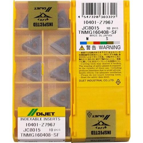 TNMG160408-SF JC8015 100% DIJET Original carbide insert with the best quality 10pcs/lot free shipping