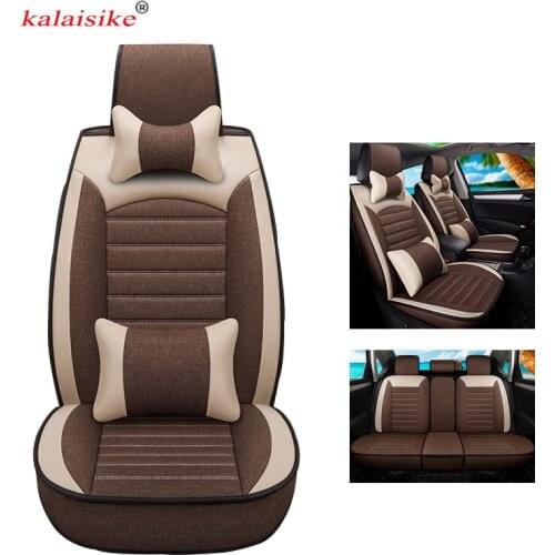 Kalaisike universal Flax car seat cover for Infiniti all model QX30 ESQ Q50 QX70 Q70 QX50 M G FX class auto accessories styling